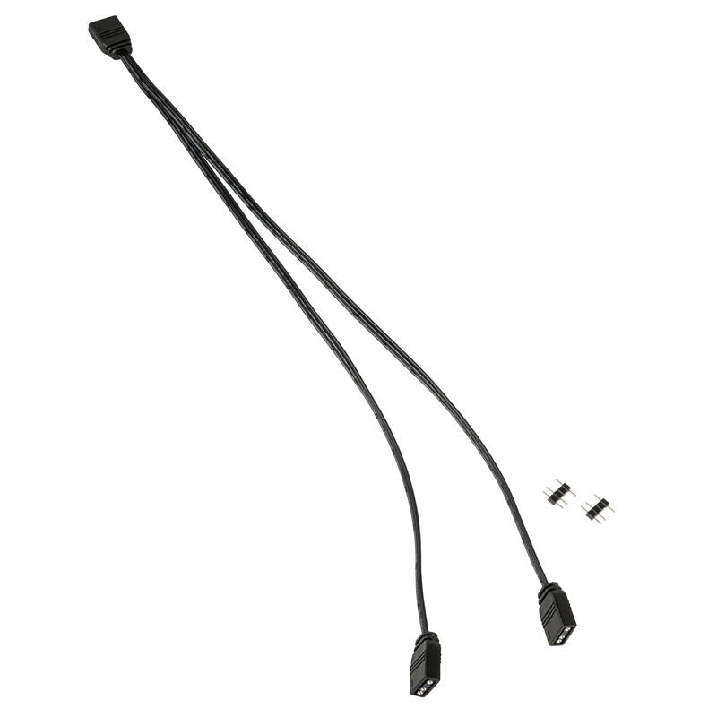 Kolink ARGB 1-2 splitterkabel 3-pin 30 cm svart nærbilde