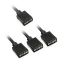 Kolink ARGB 1-3 splitterkabel 3-pin 5V 30 cm svart forfra