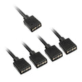 Kolink ARGB 1-4 splitterkabel 3-pin 5V 30 cm svart forfra