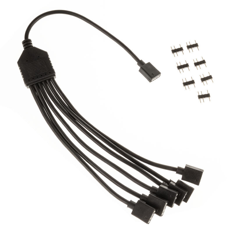 Kolink ARGB 1-6 splitterkabel 3-pin 5V 30 cm svart bakside