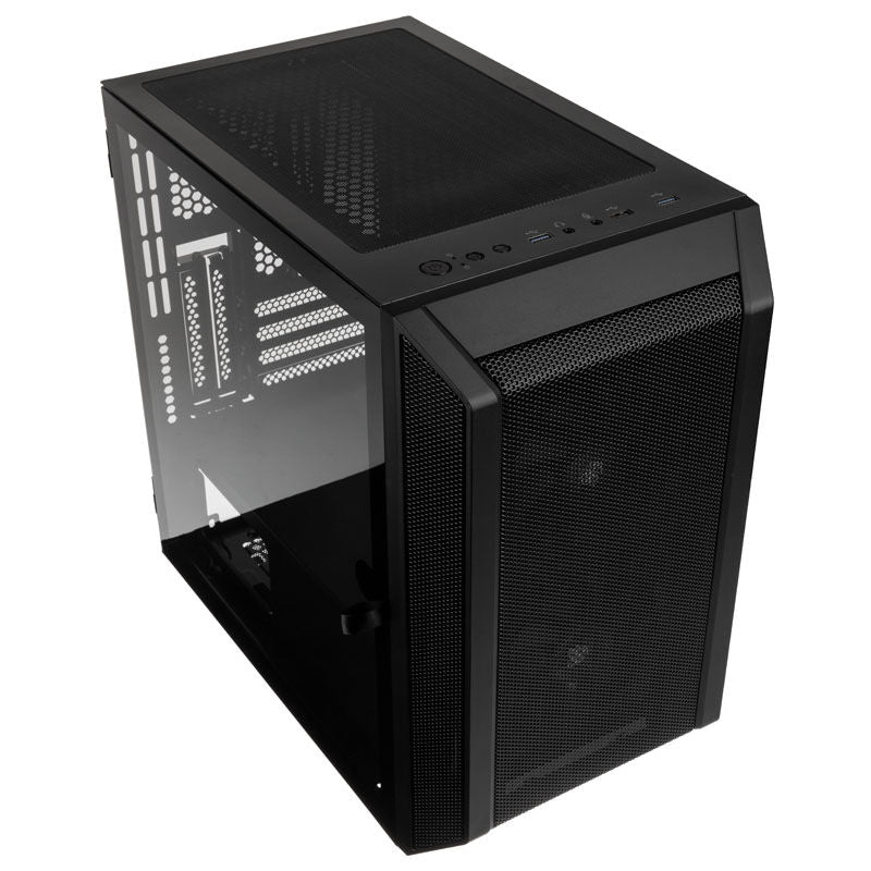 Kolink Citadel Mesh Micro-ATX kabinett herdet glass svart bakside
