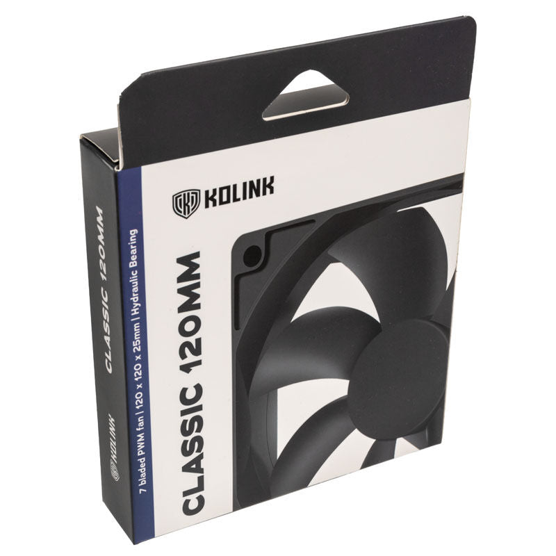 Kolink Classic PWM vifte 120 mm svart med 4-Pin PWM-kontakt