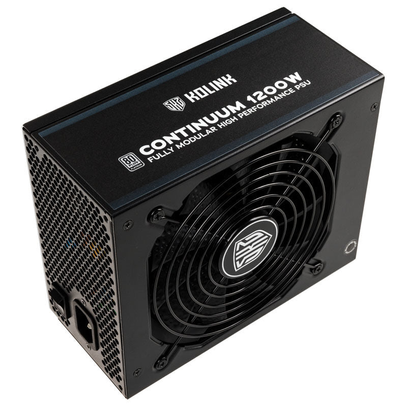 Kolink Continuum strømforsyning 1200 W 80 PLUS Platinum bakside