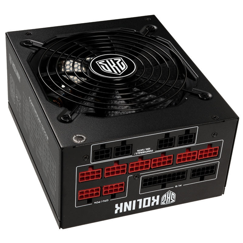 Kolink Continuum strømforsyning 1200 W 80 PLUS Platinum detalj av tilkoblinger