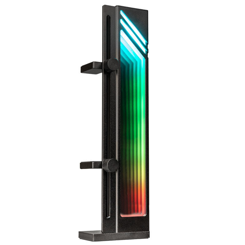 Kolink Core Pro GPU-støtte aluminium ARGB speileffekt svart forfra