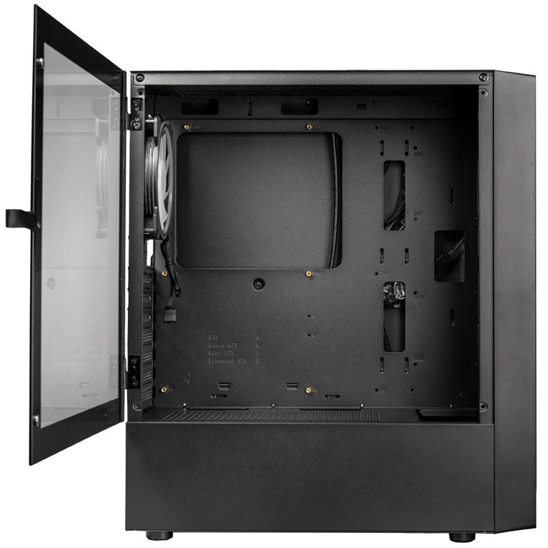 Kolink Inspire K12 ARGB kabinett midtårn svart med åpent sidepanel