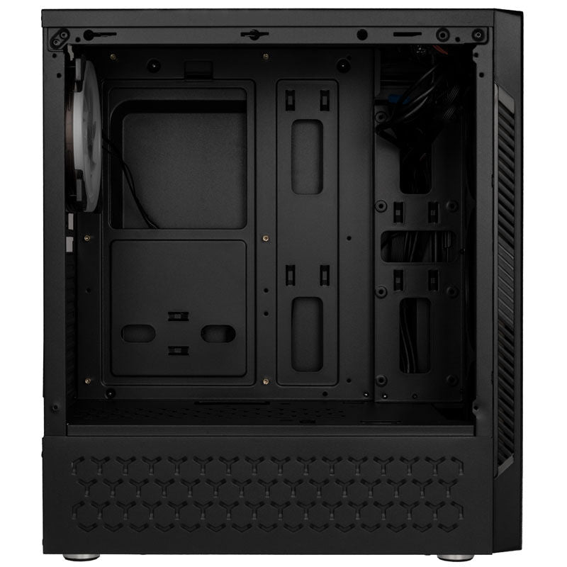 Kolink Inspire K5 ARGB kabinett midtårn svart visning av I/O-panel