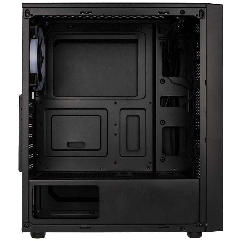 Kolink Inspire K8 ARGB kabinett midtårn svart I/O-panel med USB og RGB-kontroller
