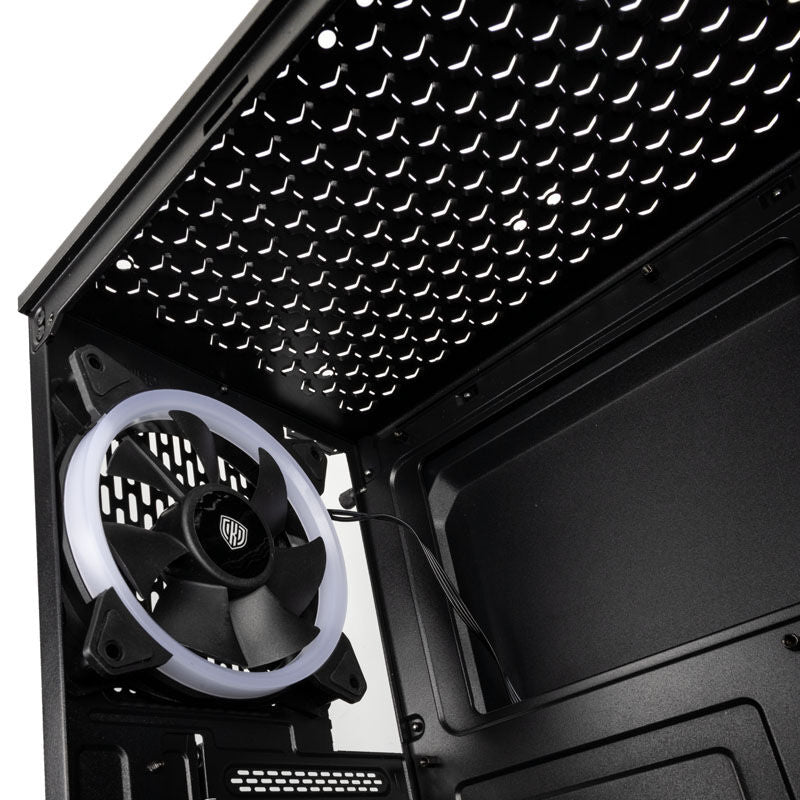 Kolink Inspire K9 ARGB kabinett vist med LED-belysning