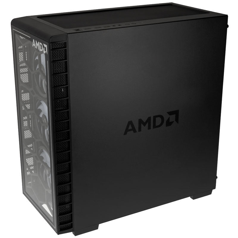 Detalj av Kolink Observatory Y AMD SE ARGB kabinett midtårn svart vifte
