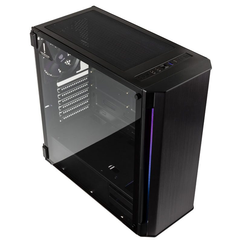 Kolink Refine RGB kabinett midtårn herdet glass svart bakside