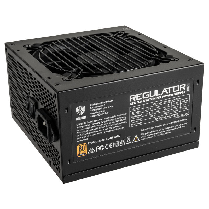 Kolink Regulator strømforsyning 850 W ATX 3.0 front