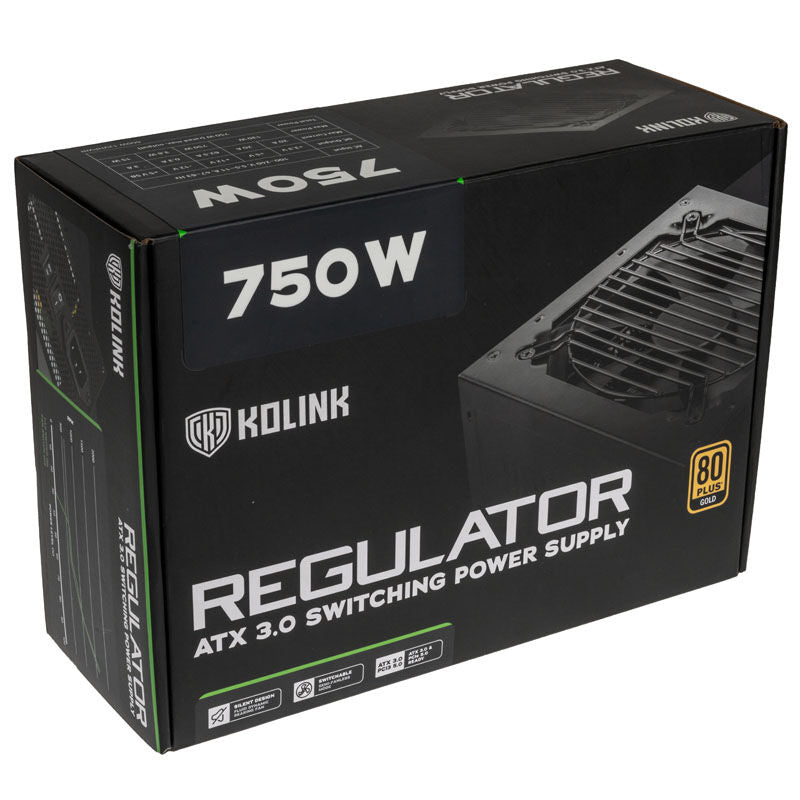 Kolink Regulator strømforsyning 750 W ATX 3.0 80 PLUS Gold pakke