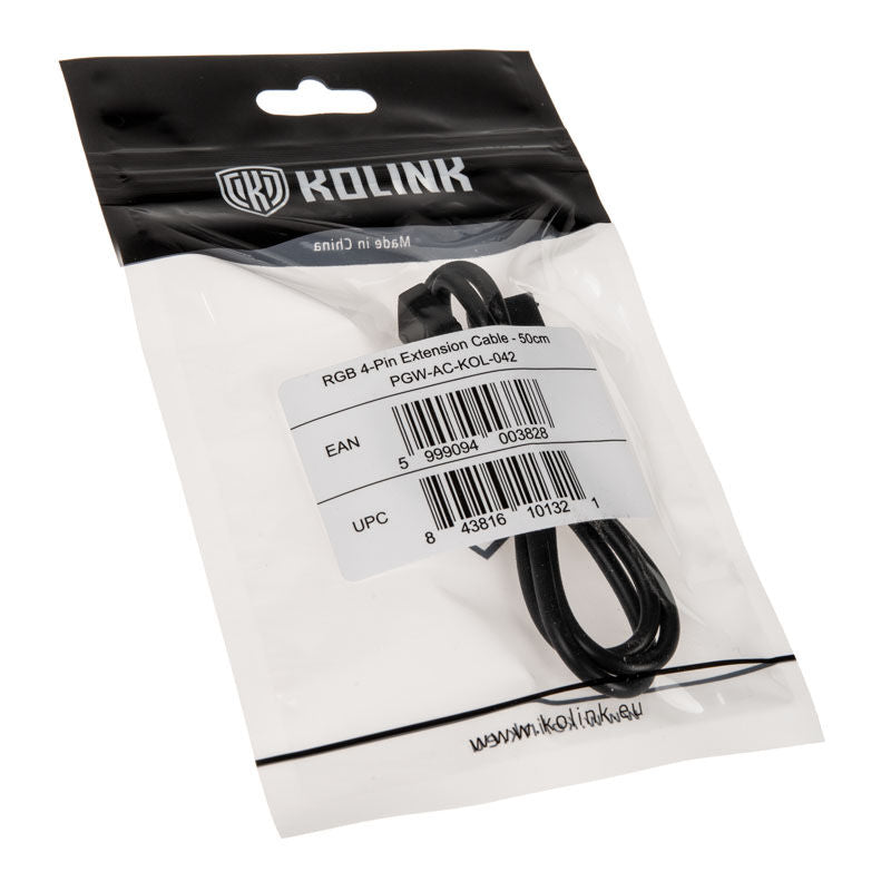 Kolink RGB 4-pin skjøtekabel 50 cm svart detalj