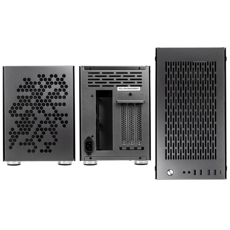 Kolink Rocket Heavy Mini-ITX kabinett detalj aluminiumfront