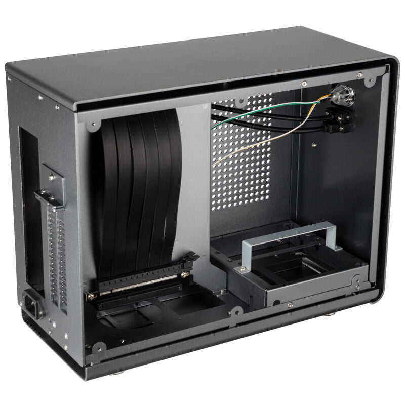 Kolink Rocket v2 aluminium Mini-ITX kabinett titangrå med åpent lokk