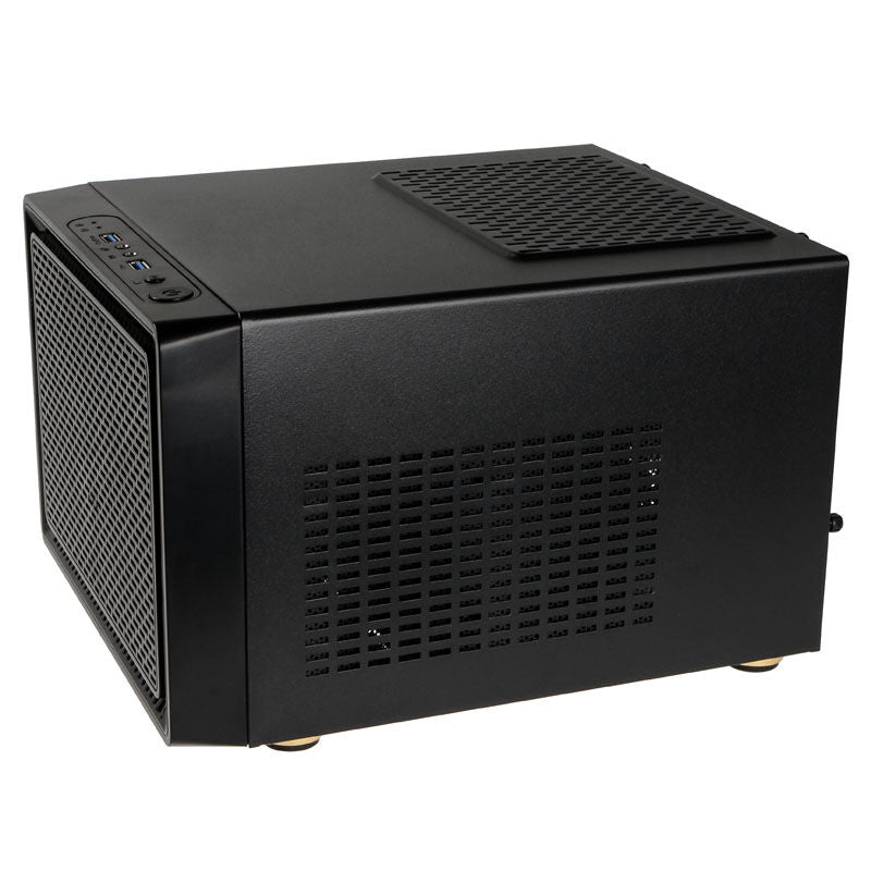 Interiør med lagringsplass i Kolink Satellite Mini-ITX kubekabinett Micro-ATX svart