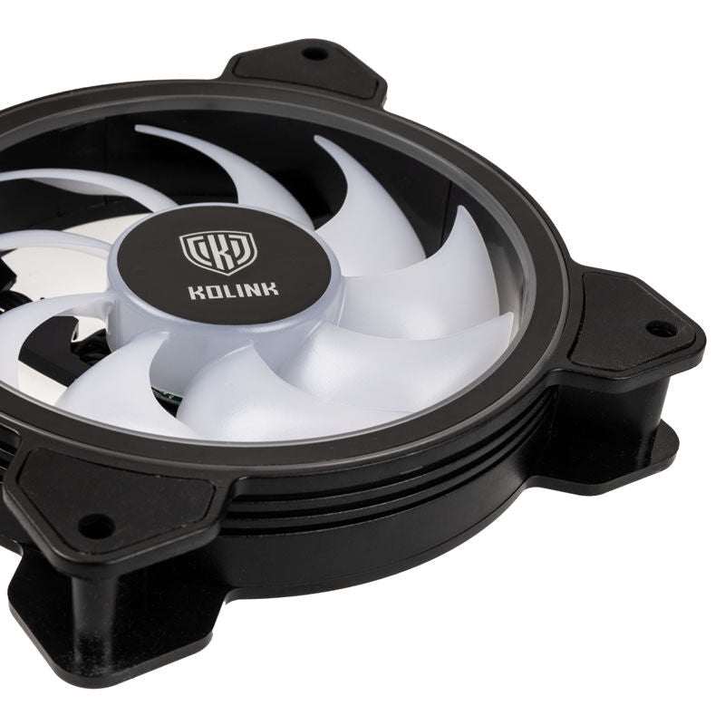 Kolink Umbra ARGB PWM vifte 120 mm montert i PC
