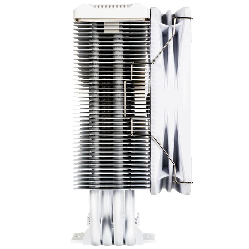 Detalj av kobberheatpipes på Kolink Umbra EX180 White Edition CPU-kjøler