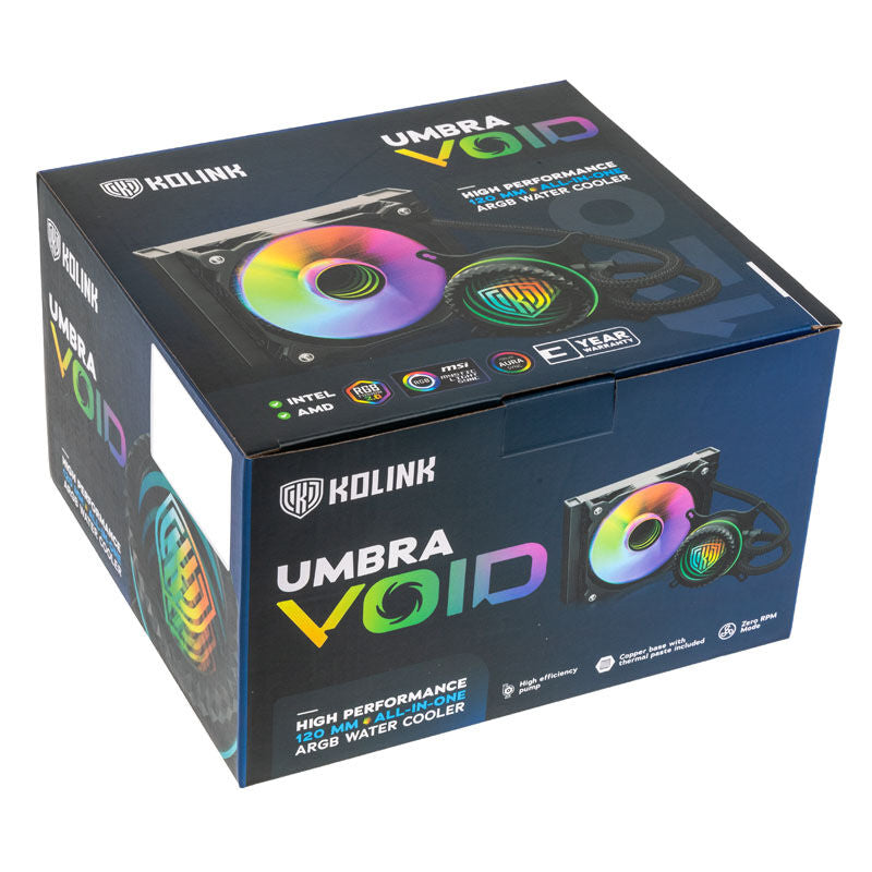 Kolink Umbra Void 120 AIO vannkjøling ARGB 120 mm svart ARGB kontroll