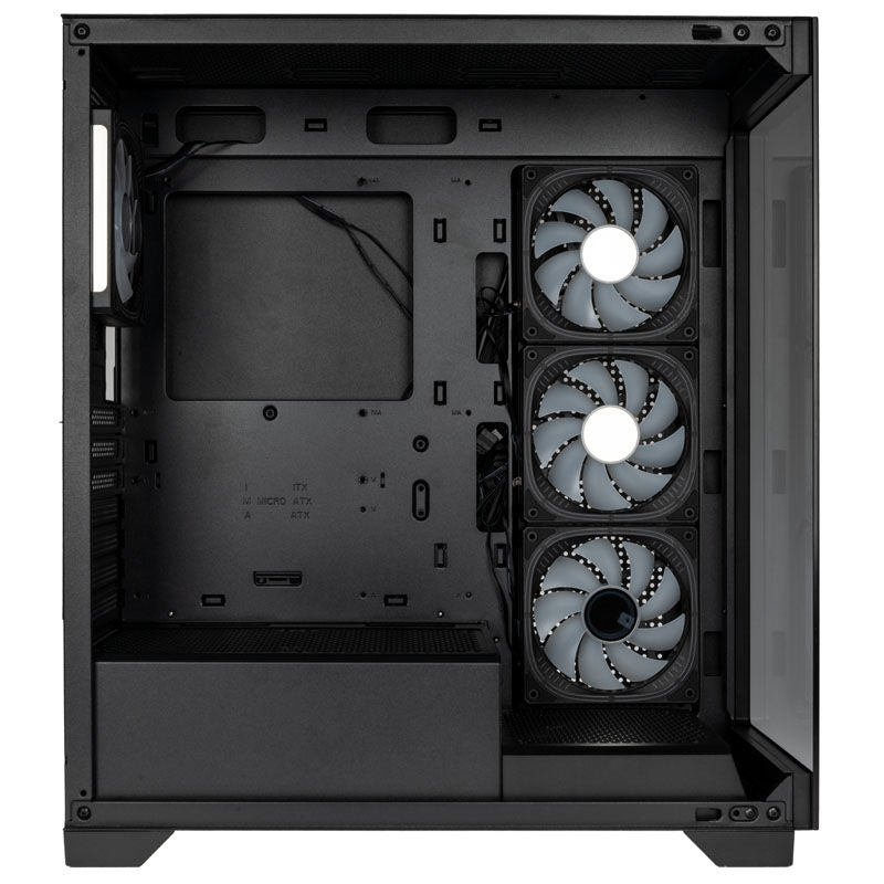 Kolink Unity Peak ARGB kabinett midtårn herdet glass svart med frontpanel