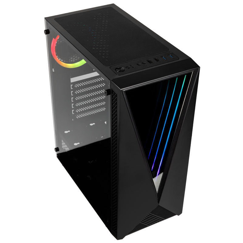 Kolink Void RGB kabinett bakside med vifte og kabler