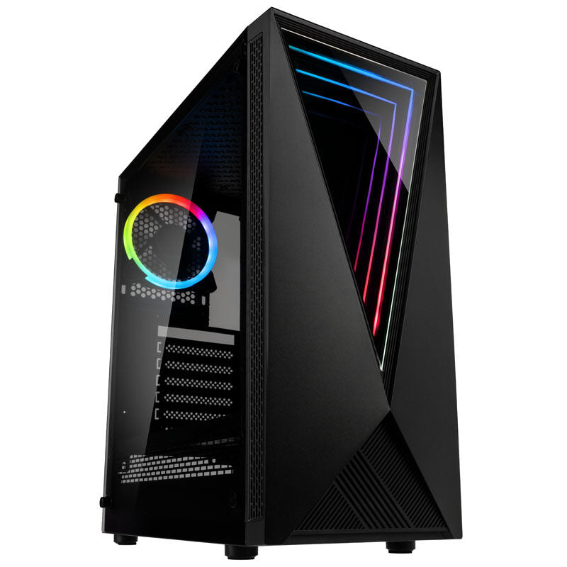 Kolink Void RGB kabinett midtårn ATX herdet glass svart forfra