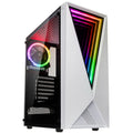 Kolink VOID RGB kabinett midtårn ATX herdet glass hvit forfra