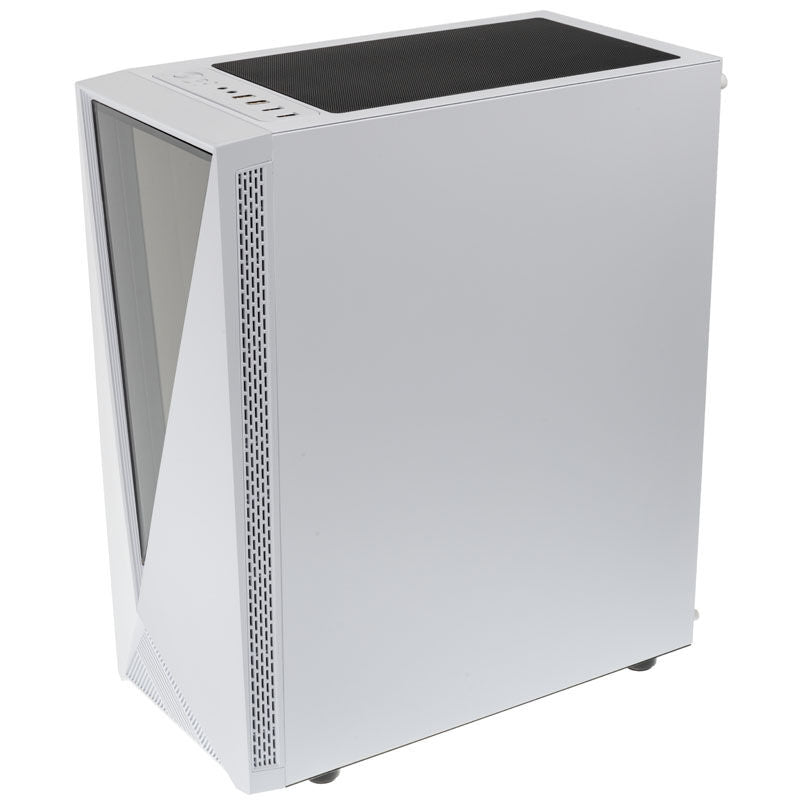 Kolink VOID RGB kabinett midtårn ATX herdet glass hvit detalj av frontpanel