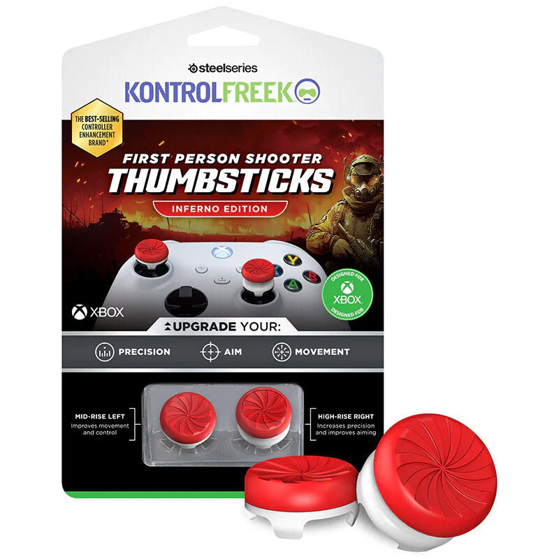 SteelSeries KontrolFreek Inferno FPS thumbstick Xbox rød forfra