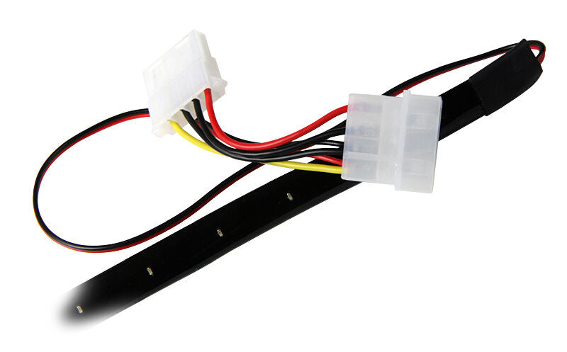 Nærbilde av LED-dioder på Lamptron FlexLight Professional LED-stripe 15 LED rød