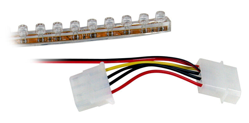 Lamptron FlexLight Standard LED-stripe 12 LED rød nærbilde av LED