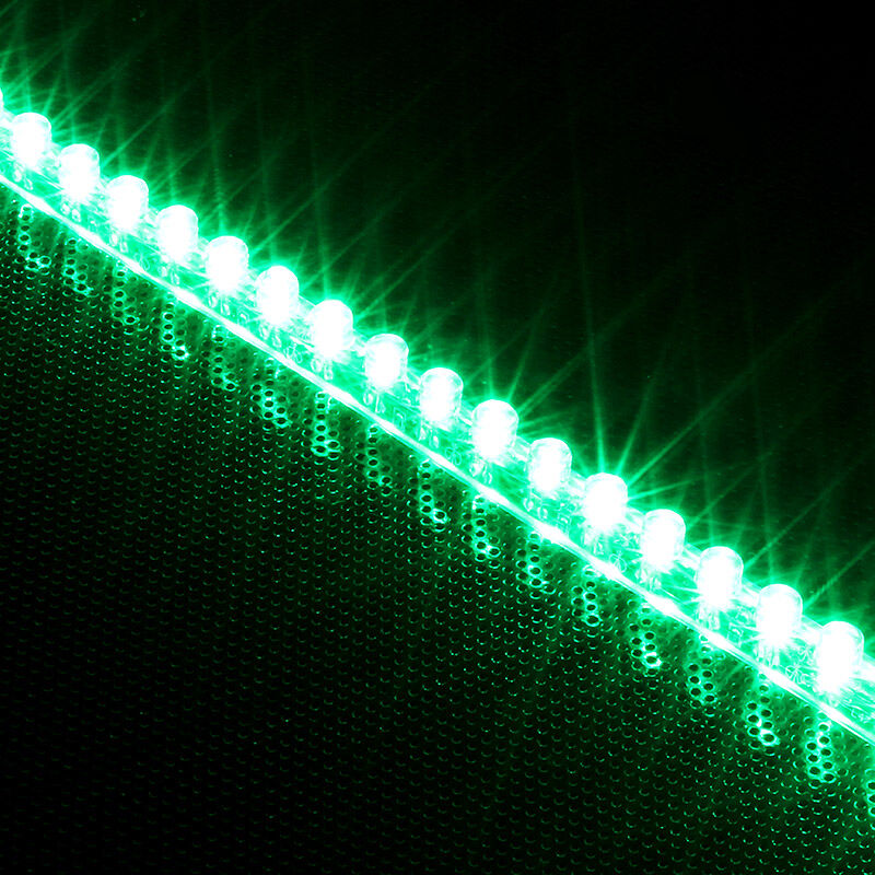 Nærbilde av LED-dioder på Lamptron FlexLight Standard LED-stripe 60 LED blå