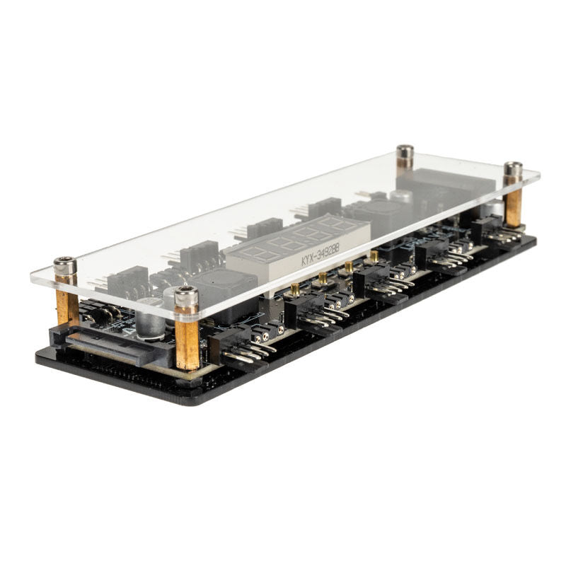 Detaljbilde av Lamptron LP801 viftestyring med display
