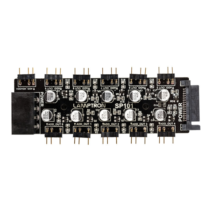Lamptron SP101 10x ARGB-hub bakside