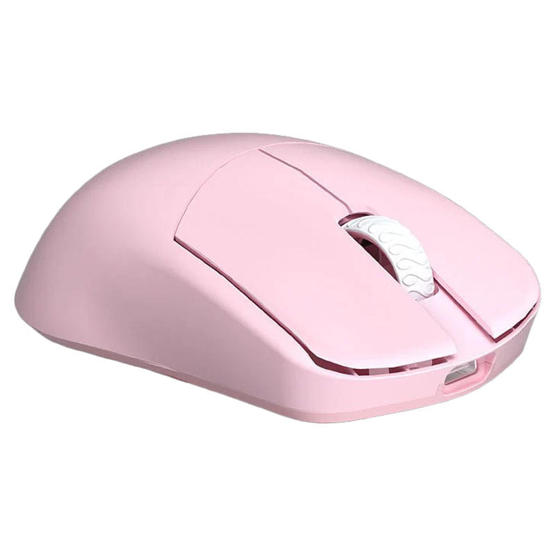 Lamzu Maya X trådløs gamingmus rosa detalj av knapper