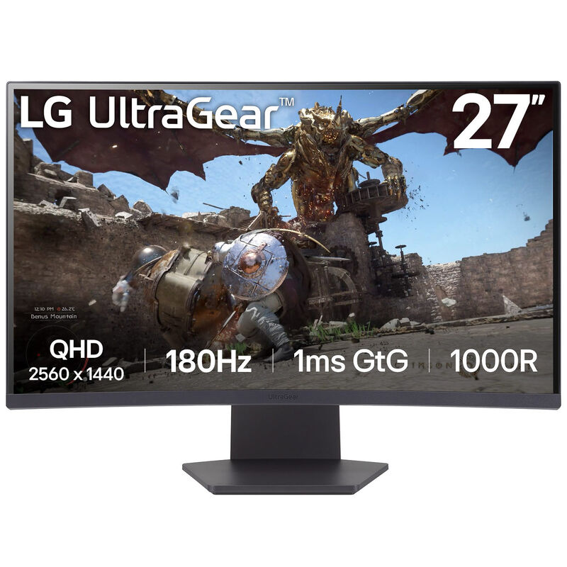 LG UltraGear 27GS60QX-B gamingskjerm bakside med tilkoblinger