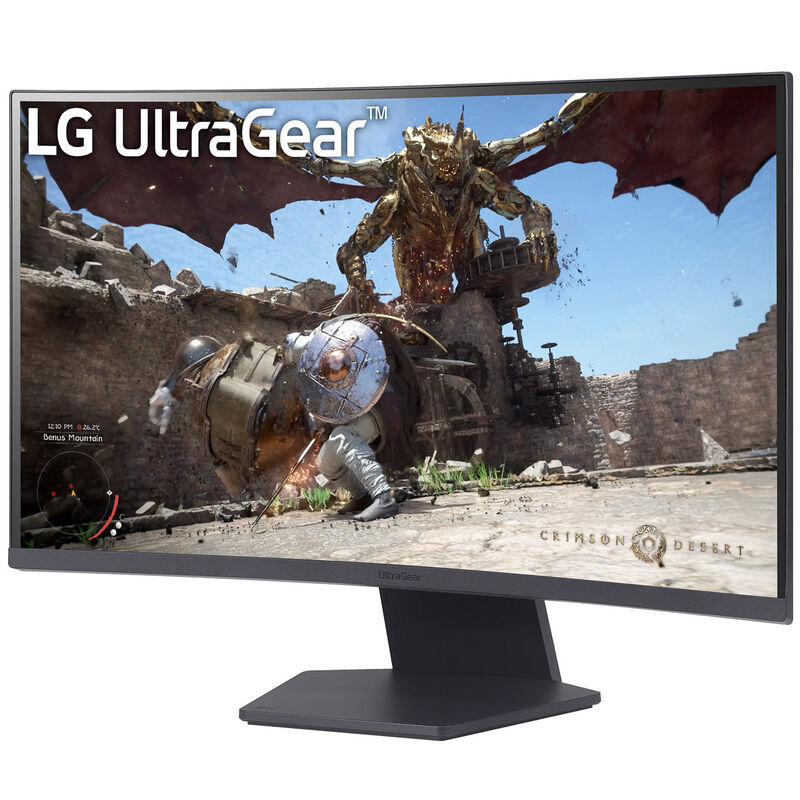 Nærbilde av LG UltraGear 27GS60QX-B skjermpanel