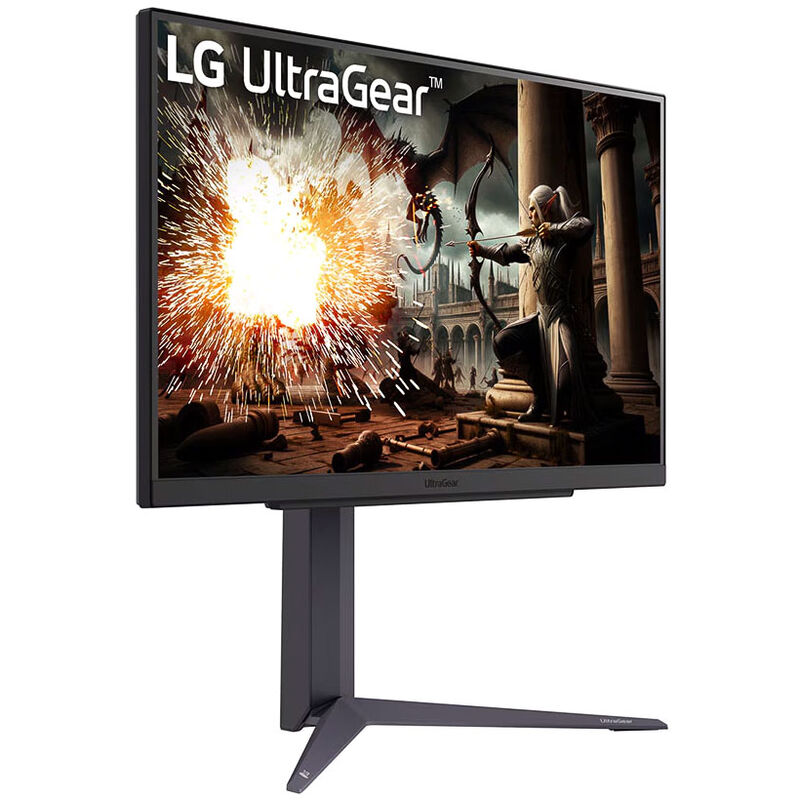 LG UltraGear 27GS75Q-B montert på skrivebord