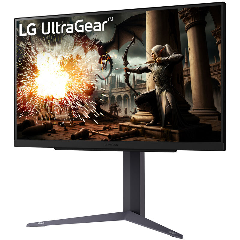 Detalj av LG UltraGear 27GS75QX-B gamingskjerm skjermflate