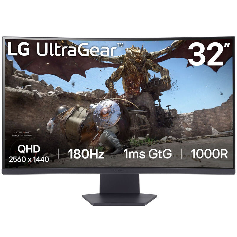 LG UltraGear 32GS60QX-B curved gamingskjerm bakside