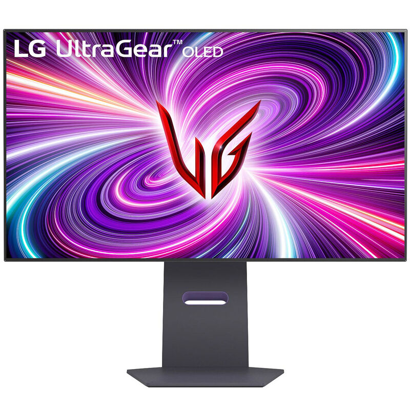 LG UltraGear OLED 32GS94UX-B gamingskjerm bakside med tilkoblinger
