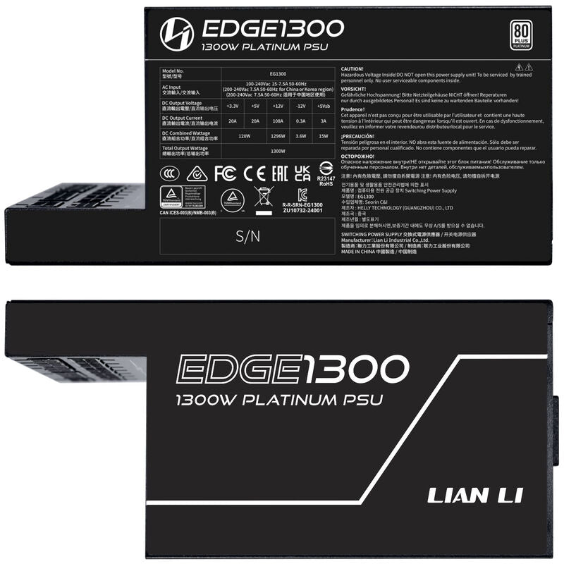 Lian Li EDGE EG1300 PCIe-tilkoblinger
