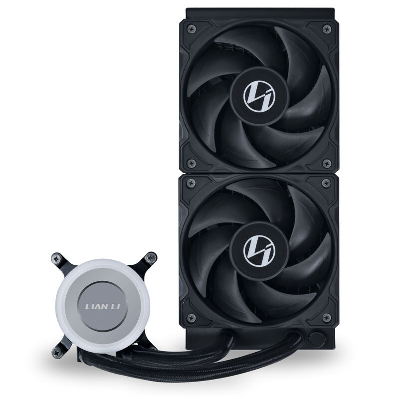 Detalj av Lian Li GA II Lite Performance AIO vannkjøling RGB 240 mm radiator
