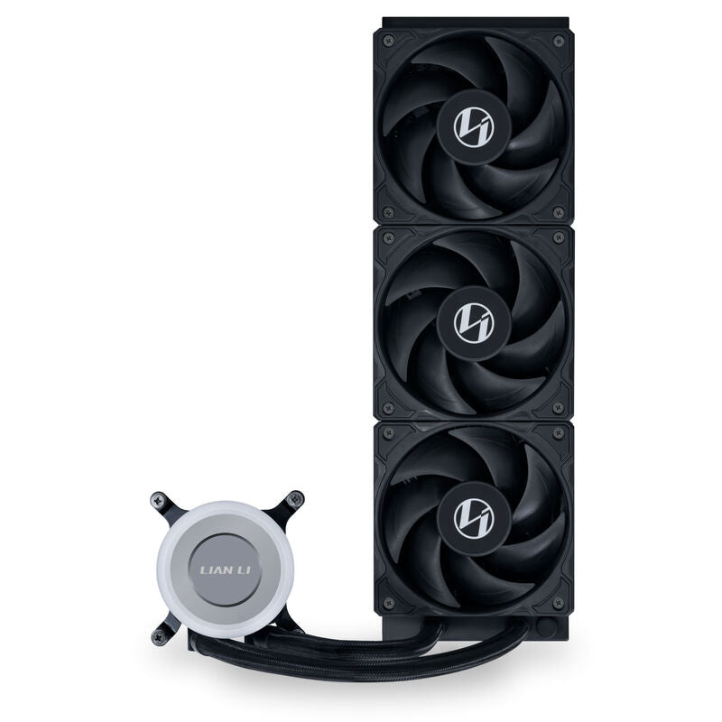 Lian Li GA II Lite Performance AIO vannkjøling 360 mm svart montert i PC