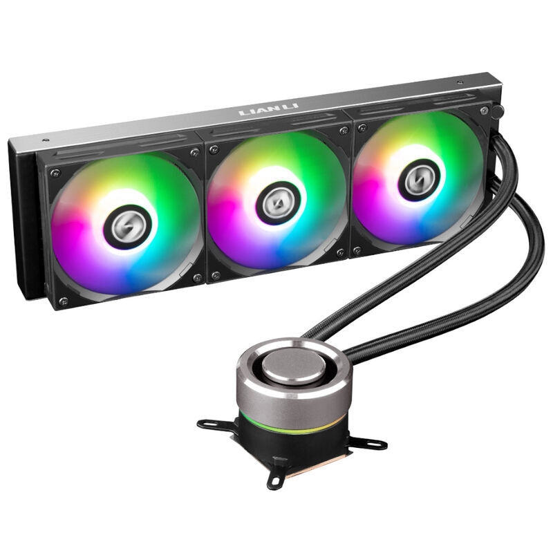 Lian Li GALAHAD 360 AIO vannkjøling ARGB 360 mm svart forfra