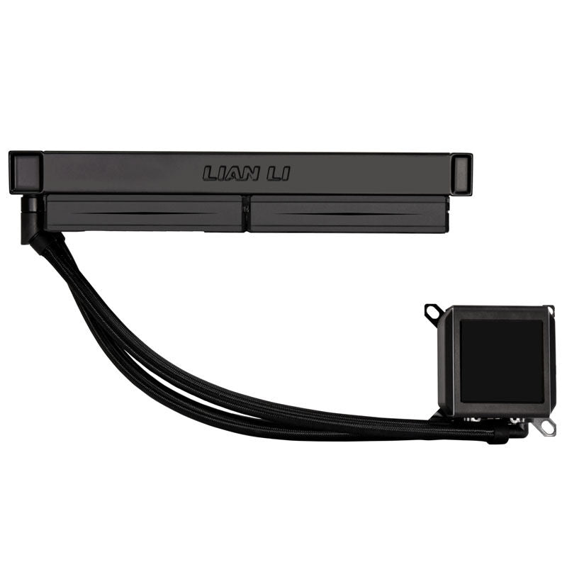 Detalj av IPS-display på Lian Li GALAHAD II LCD 280 AIO vannkjøling
