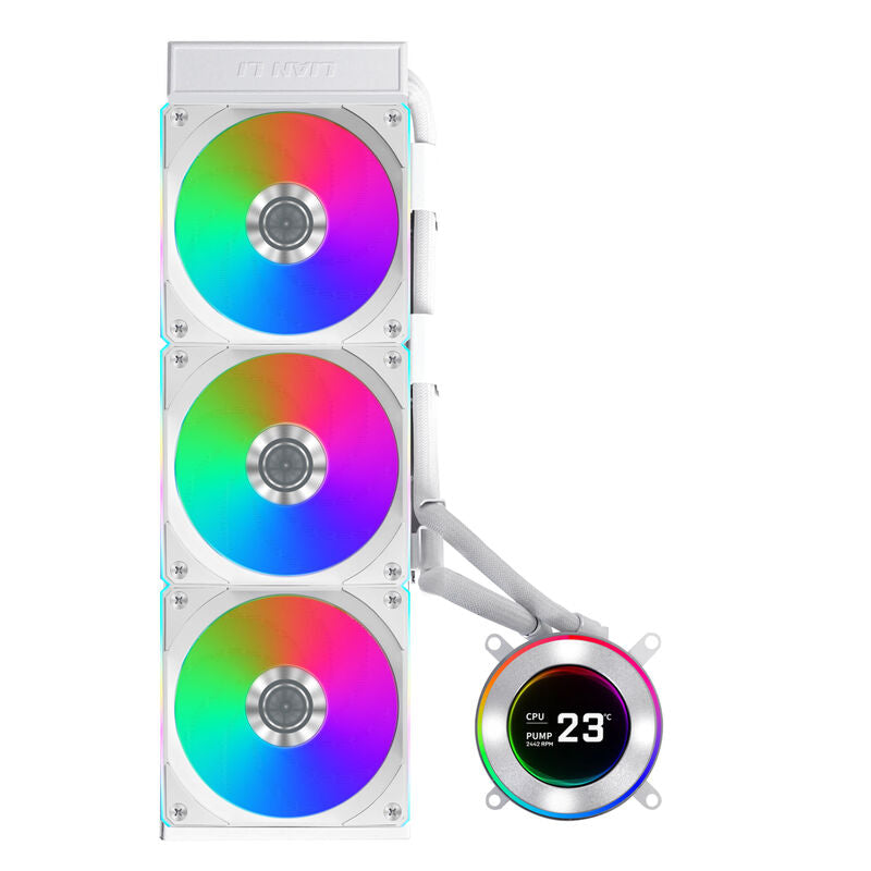 Lian Li HYDROSHIFT II LCD-C 360CL ARGB AIO vannkjøling hvit bakside