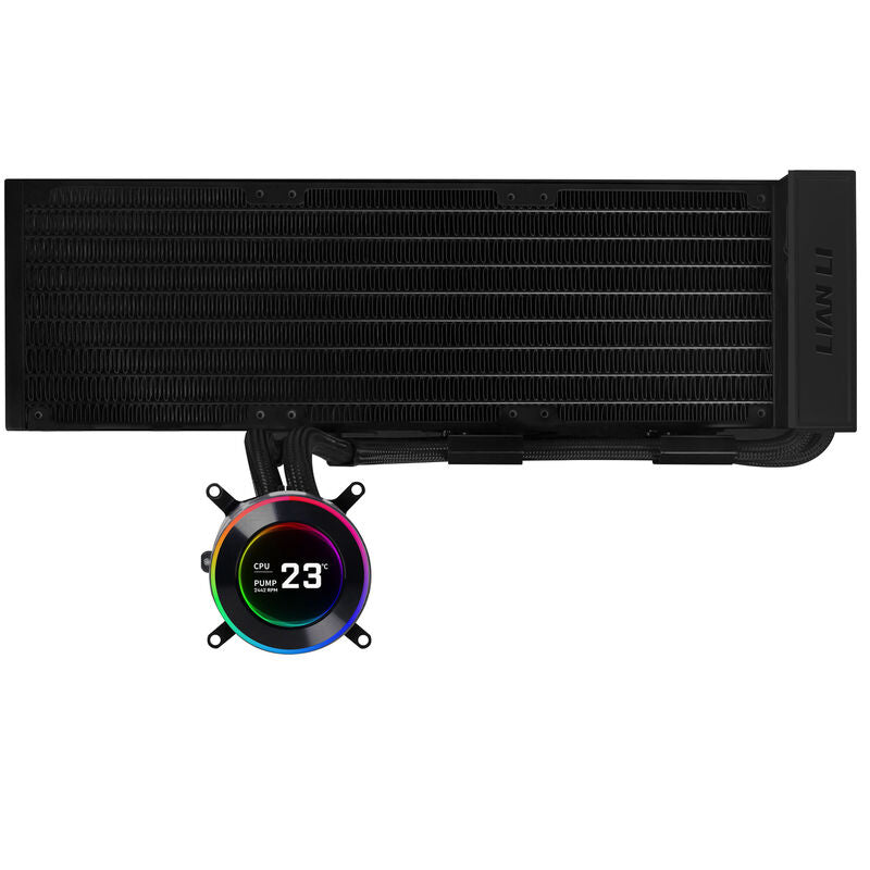 Lian Li HYDROSHIFT II LCD-C 360N Fanless ARGB AIO vannkjøling forfra