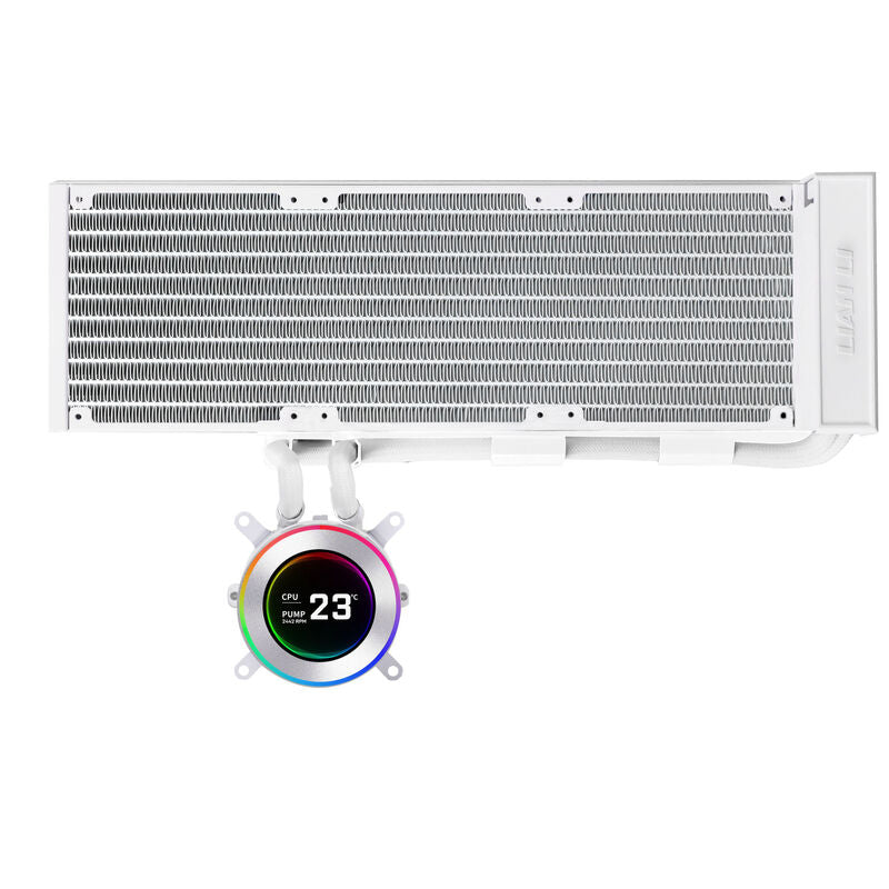 Lian Li HYDROSHIFT II LCD-C 360N Fanless ARGB montert i PC-kabinett